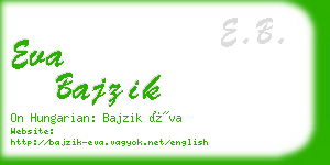 eva bajzik business card